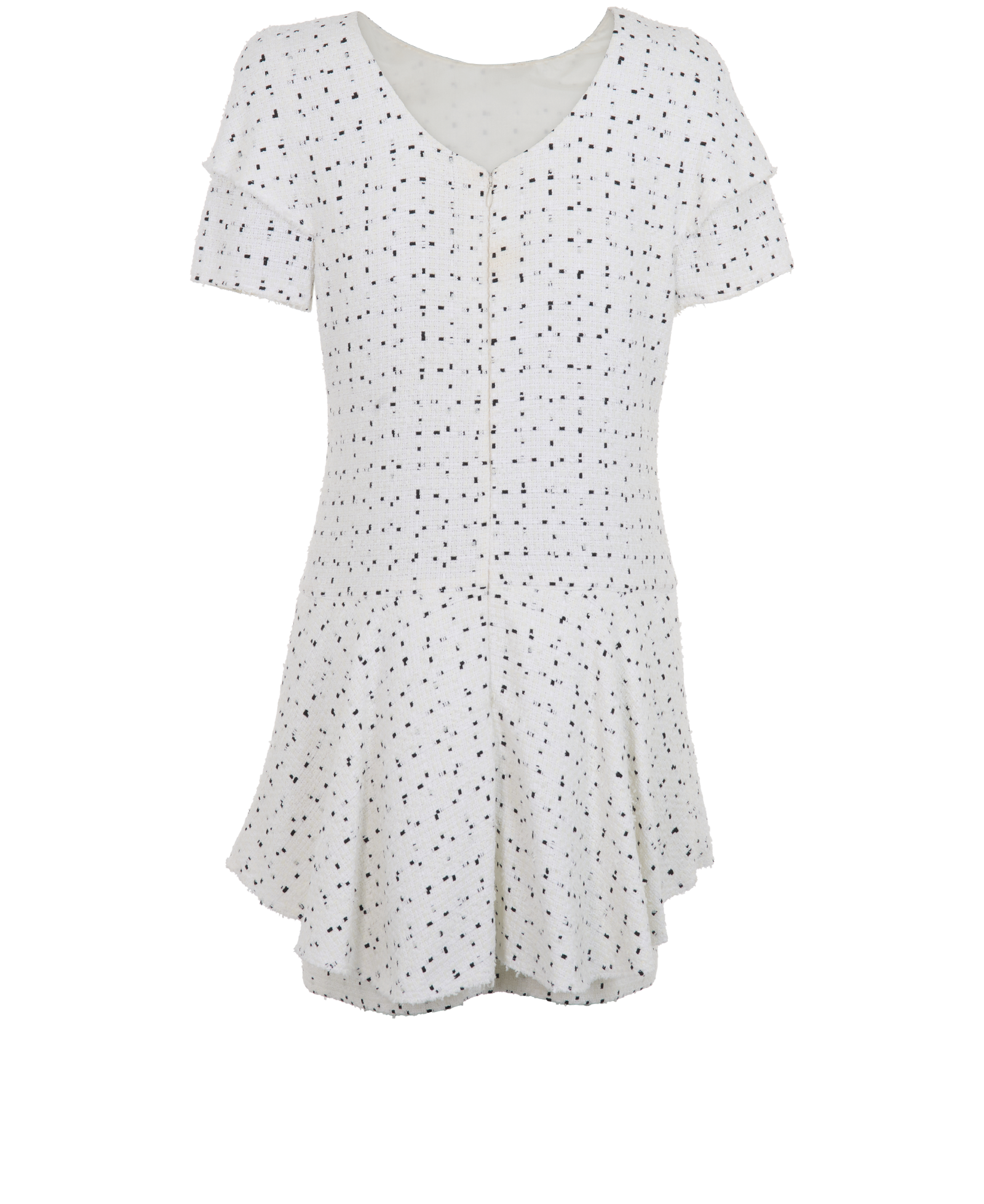 Chanel Tweed Mini Dress, &pound;610, Clothing, Black/White, Cotton, Back view
