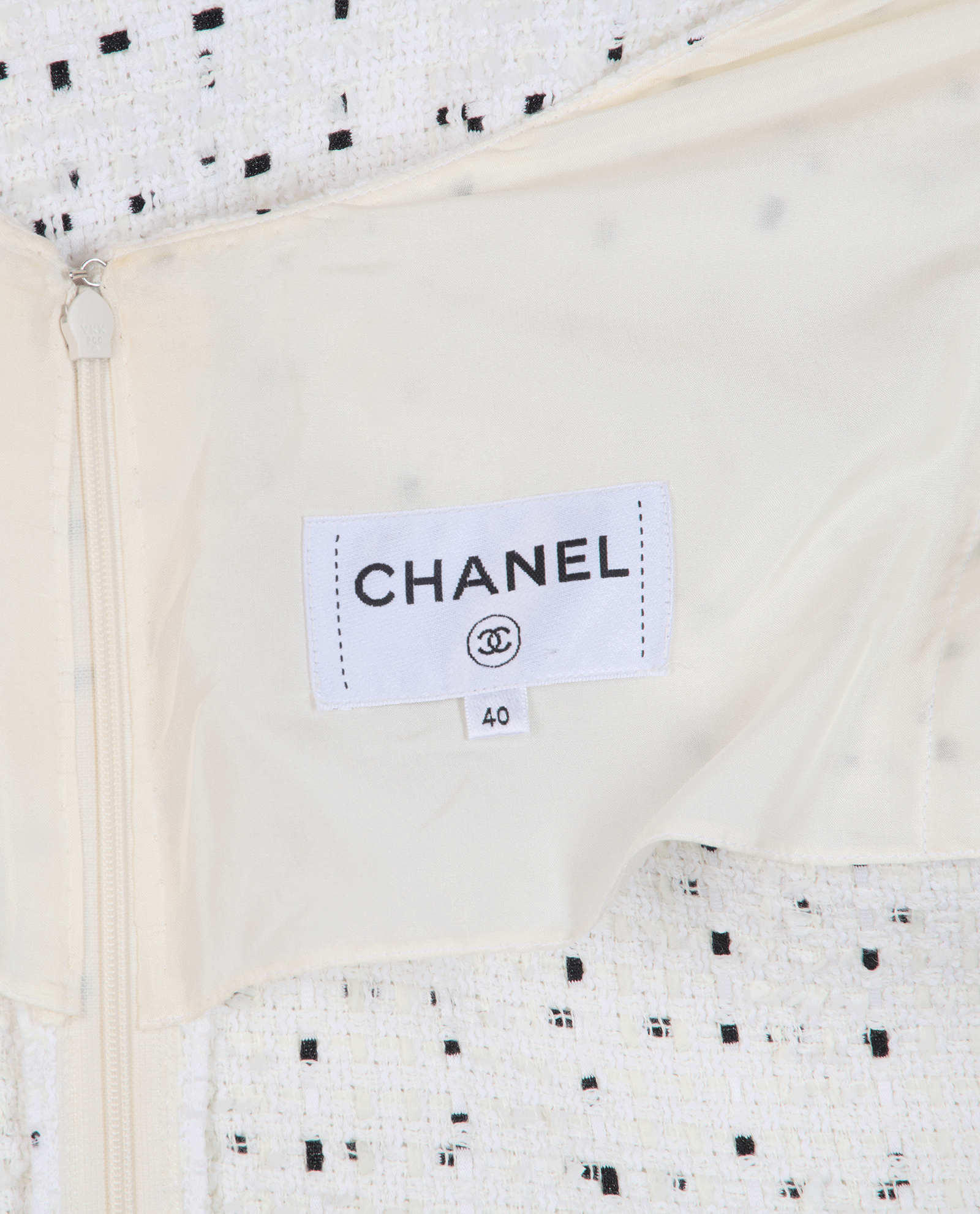 Chanel Tweed Mini Dress, &pound;610, Clothing, Black/White, Cotton, Other view