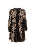 Valentino Flower Print Dress, &pound;395, Clothing, Beige/Black, Wool, Back view