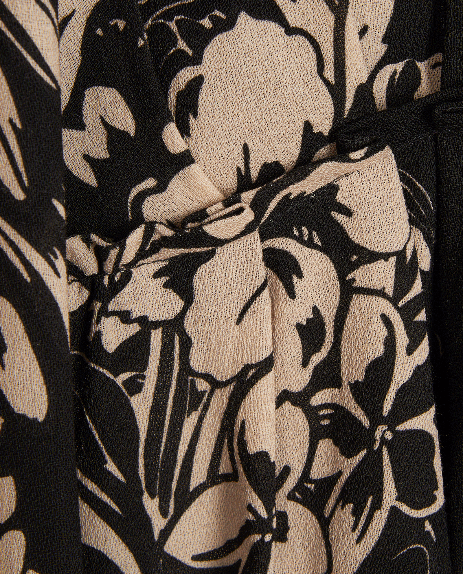 Valentino Flower Print Dress, &pound;395, Clothing, Beige/Black, Wool, Other view