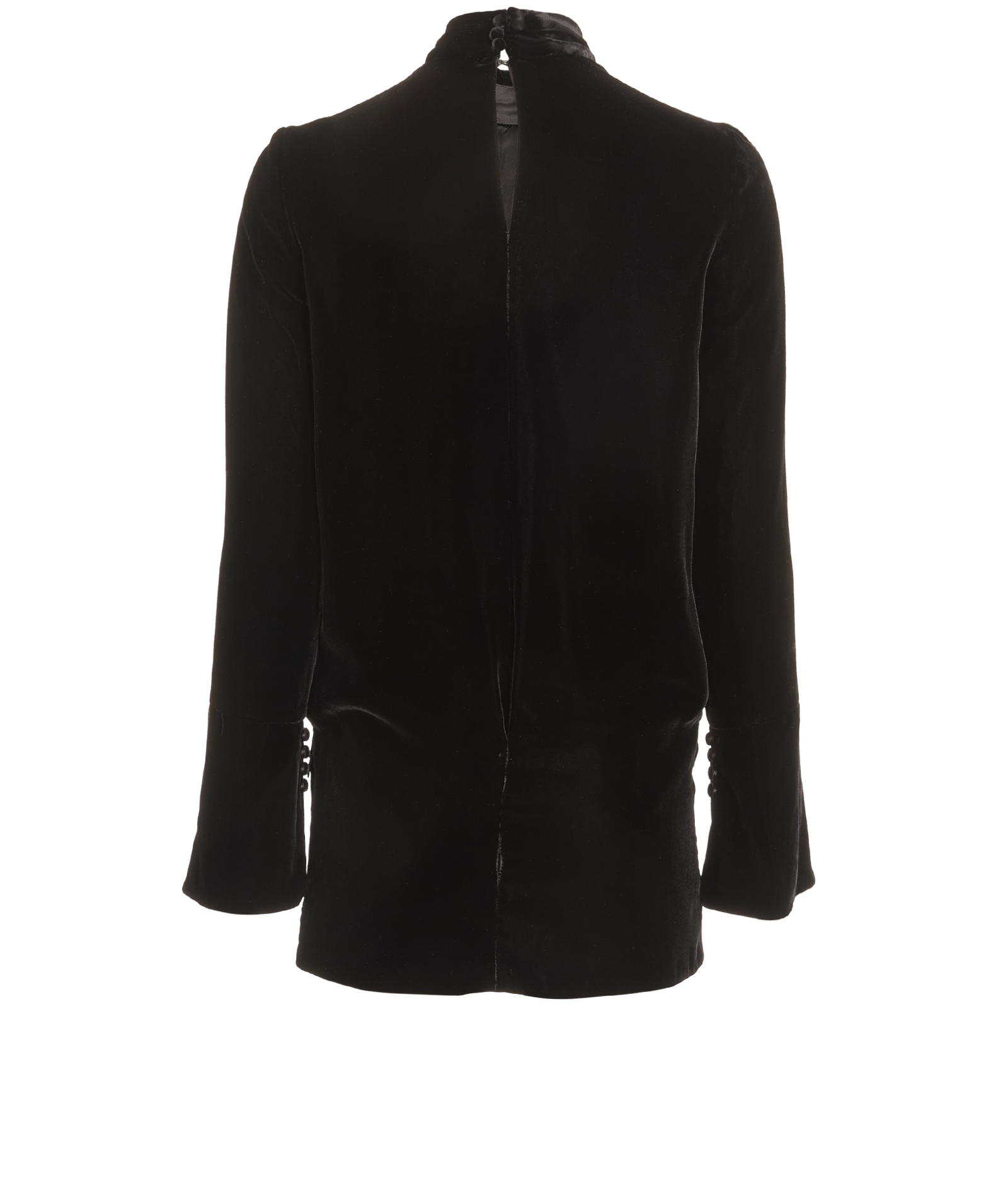 Saint Laurent Velvet Mini Dress, &pound;330, Clothing, Black, Silk/Viscose, Back view