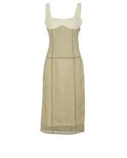Acne Studio Midi Dress, Acetate, Beige, UK10, 3*