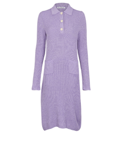 Acne Studios Knitted Polo Dress, Poly/Cotton, Purple, Sz L, 3*