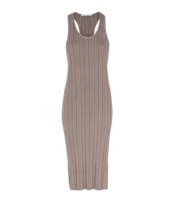 Acne Studios Pleated Dress, Viscose, Taupe, Sz M, 2*