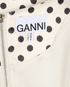 Ganni Polka-Dot Corset Mini Dress, &pound;110, Clothing, Black/White, Polyester Mix, Other view