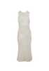 Alaia Open-Knit Maxi Dress, &pound;550, Clothing, White, Cotton/Polyester (Polymer), Front view