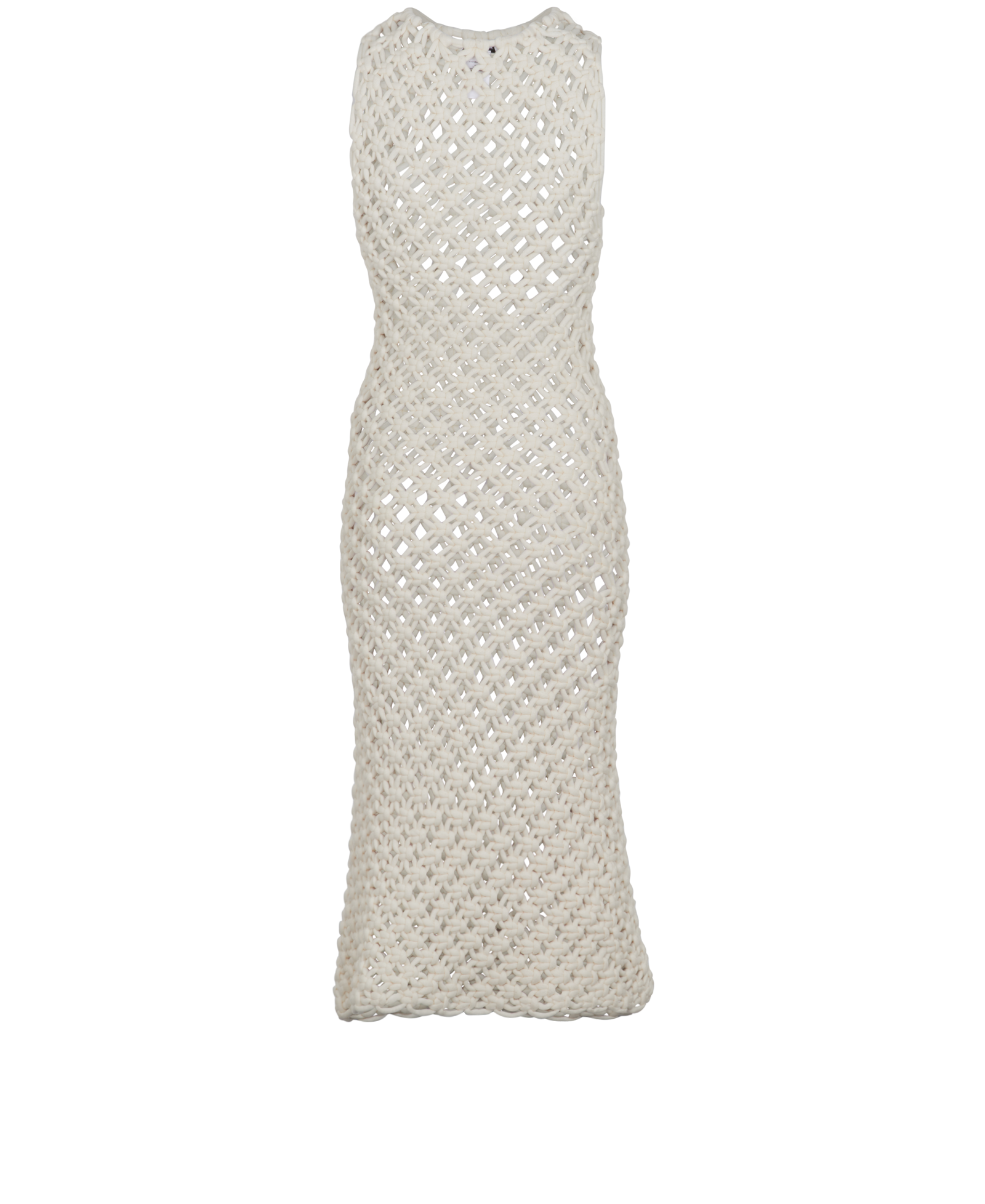 Alaia Open-Knit Maxi Dress, &pound;550, Clothing, White, Cotton/Polyester (Polymer), Back view