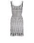 Alaia Vertical Stripe Bodycon Dress, front view
