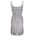 Alaia Vertical Stripe Bodycon Dress, back view