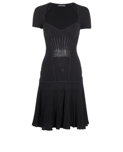 Alexander McQueen A-Line Mini Dress, &pound;250, Clothing, Black, Wool, Front view