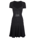 Alexander McQueen A-Line Mini Dress, &pound;250, Clothing, Black, Wool, Front view