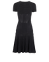 Alexander McQueen A-Line Mini Dress, &pound;250, Clothing, Black, Wool, Back view