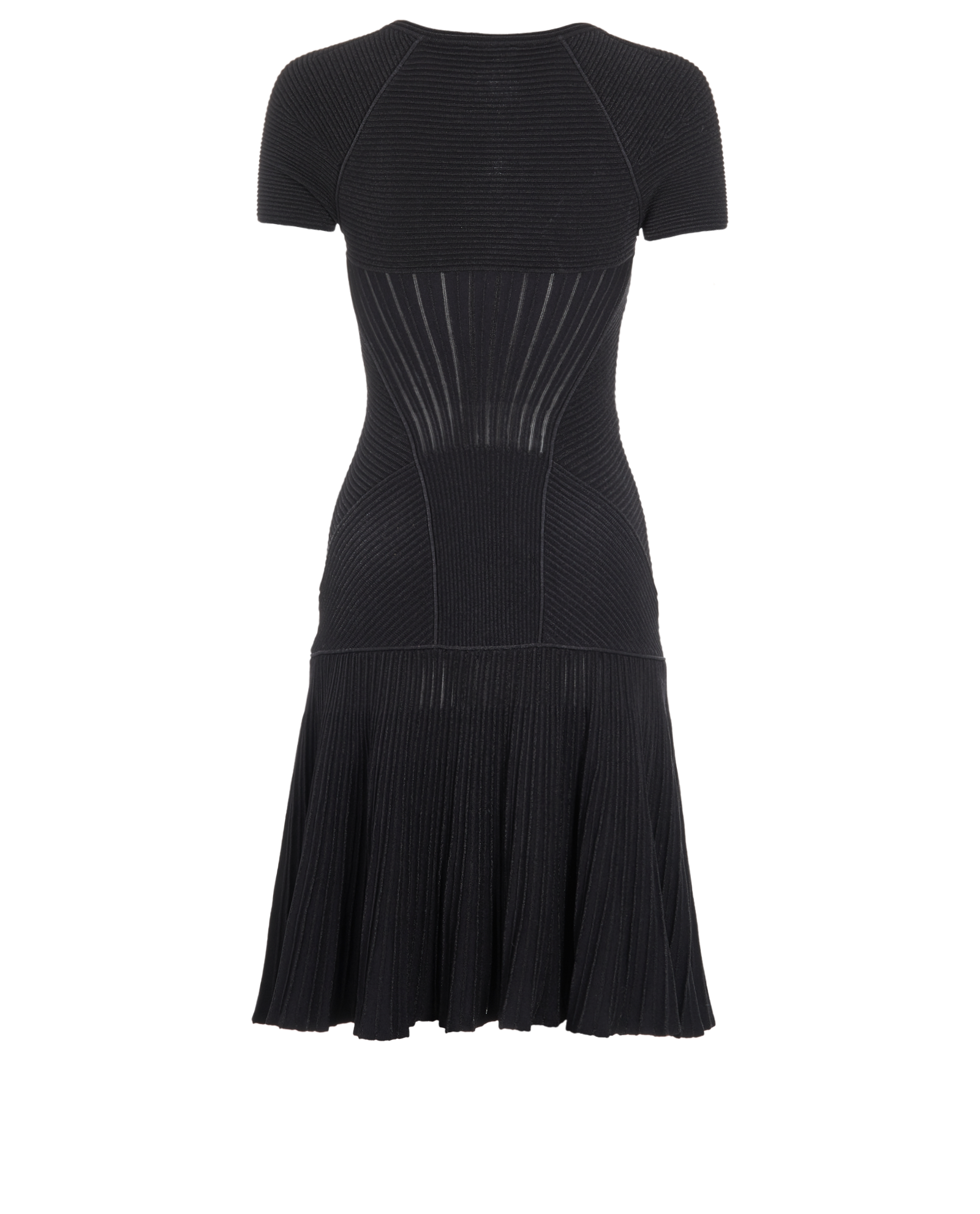 Alexander McQueen A-Line Mini Dress, &pound;250, Clothing, Black, Wool, Back view