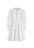 Alexander McQueen Pleated Mini Dress, £220, Clothing, White, Cotton, Front view