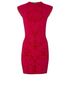 Alexander McQueen Stretchy Floral Bodycon Dress, £220, Clothing, Pink, Viscose/Wool, Front view