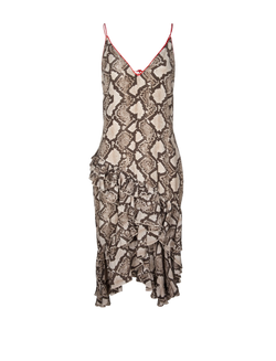 Altuzarra Snake Print Sleeveless Dress, silk, beige/grey, 10, 3*