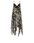 Amanda Wakeley Feather Print Asymmetric Dress, back view