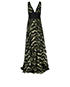 Amanda Wakeley Maxi Printed Sleeveless Gown, back view