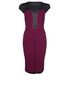 Alexander McQueen Striped Midi Dress, £95, Clothing, Black/Pink, Viscose, Front view