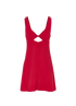 Ami Paris Cut Out Dress, &pound;80, Clothing, Red, Viscose, Back view