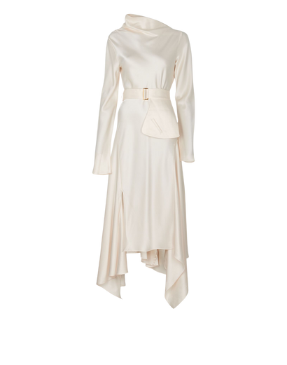 J.W. Anderson Double Faced Satin Tie Midi Dress, front view