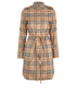 Burberry Tie-Waist Check Dress, &pound;295, Clothing, Beige, Cotton, Front view