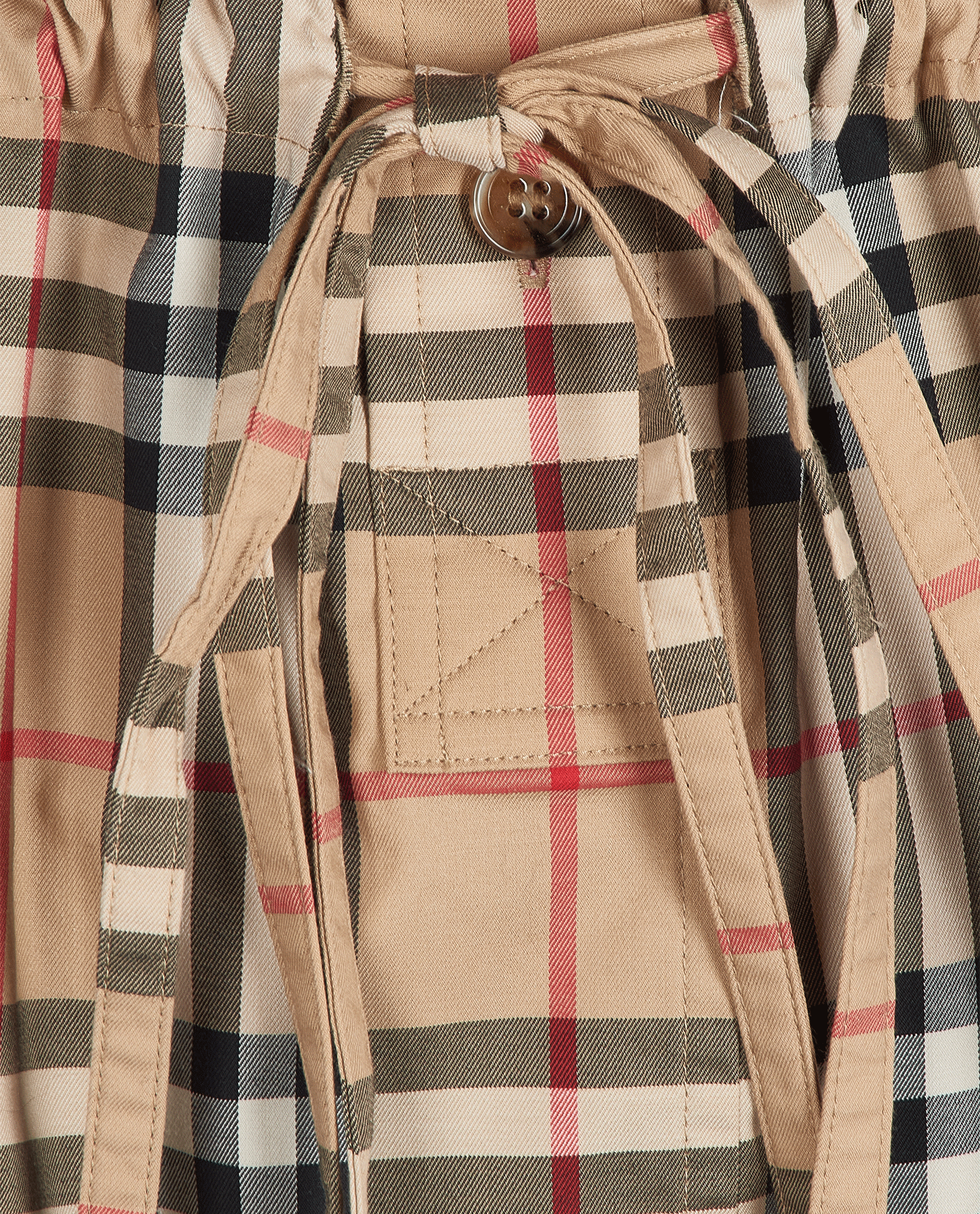 Burberry Tie-Waist Check Dress, &pound;295, Clothing, Beige, Cotton, Other view