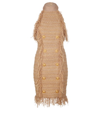 Balmain Fringe Bodycon Dress, front view