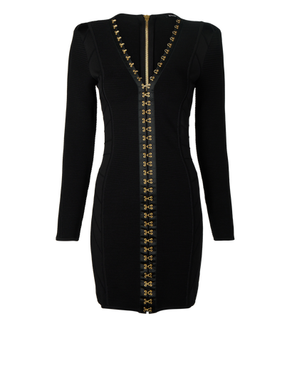 Balmain Hook And Eye Mini Dress, front view