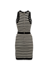 Balmain Knit Stripes Dress, back view