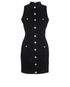 Balmain Sleeveless Denim Dress, &pound;150, Clothing, Black, Cotton, Front view