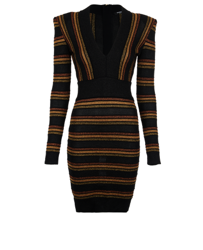 Balmain Striped Mini Dress, front view