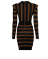 Balmain Striped Mini Dress, back view