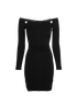 Balmain Off-Shoulder Mini Dress, front view