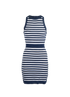 Balmain Striped Sleeveless Dress, front view