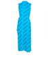 Balenciaga Ribbed Logo Dress, front view