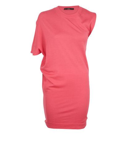 Balenciaga Asymmetrical Mini Dress, &pound;100, Clothing, Pink, Wool, Front view