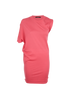 Balenciaga Asymmetrical Mini Dress, &pound;100, Clothing, Pink, Wool, Front view