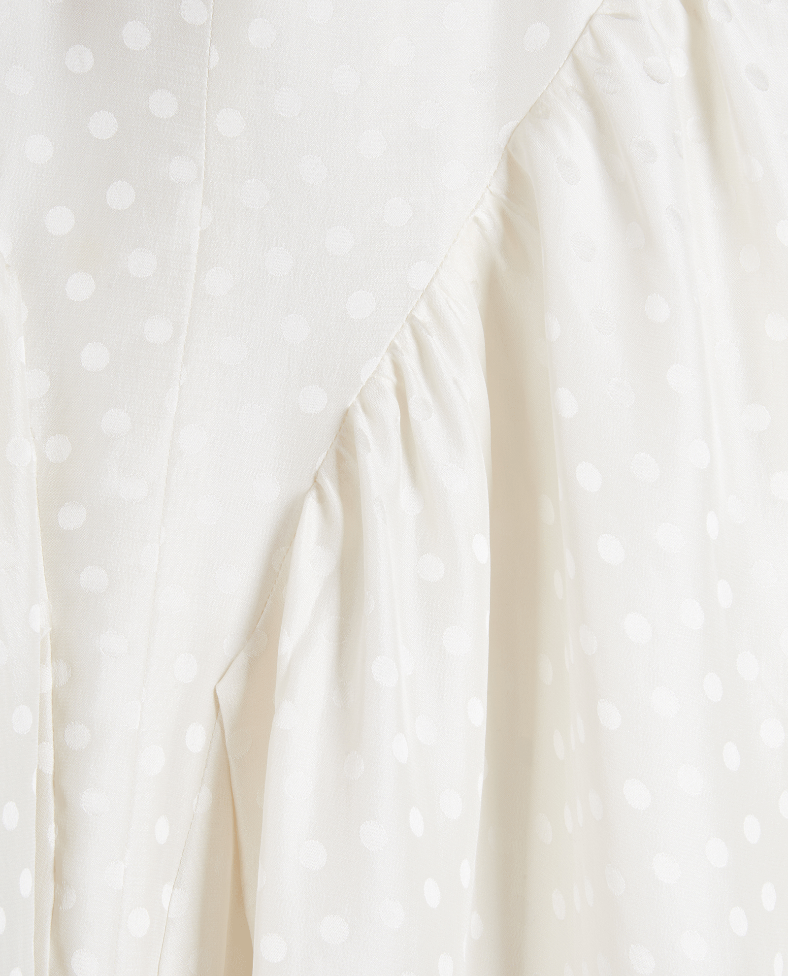 Balenciaga Ruffled Polka Dot Sleeveless Dress, &pound;140, Clothing, White, Silk, Other view