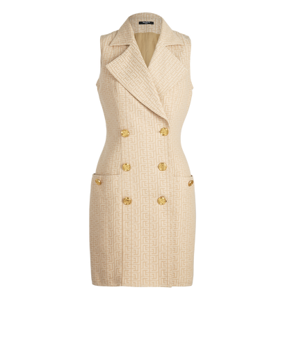 Balmain Double Breasted Jacquard Dress, front view