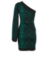 Balmain One Shoulder Dress, back view