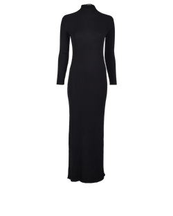 Balenciaga Long Sleeve Maxi Dress, Wool, Black, Sz L, 3*