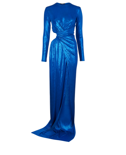 Balmain Draped Maxi Dress, front view