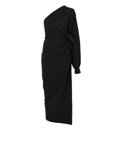 Balenciaga Body Wrap Dress, £350, Clothing, Black, Viscose, Front view