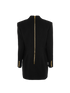 Balmain Zipped Double Breasted Jacket Dress, &pound;520, Clothing, Black, Wool, Back view