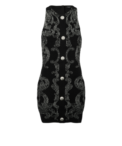 Balmain Paisley Sleeveless Dress, front view