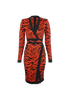 Balmain Tiger Print Bodycon Dress, front view