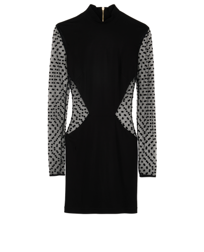 Balmain Mesh Cutout Dress, front view