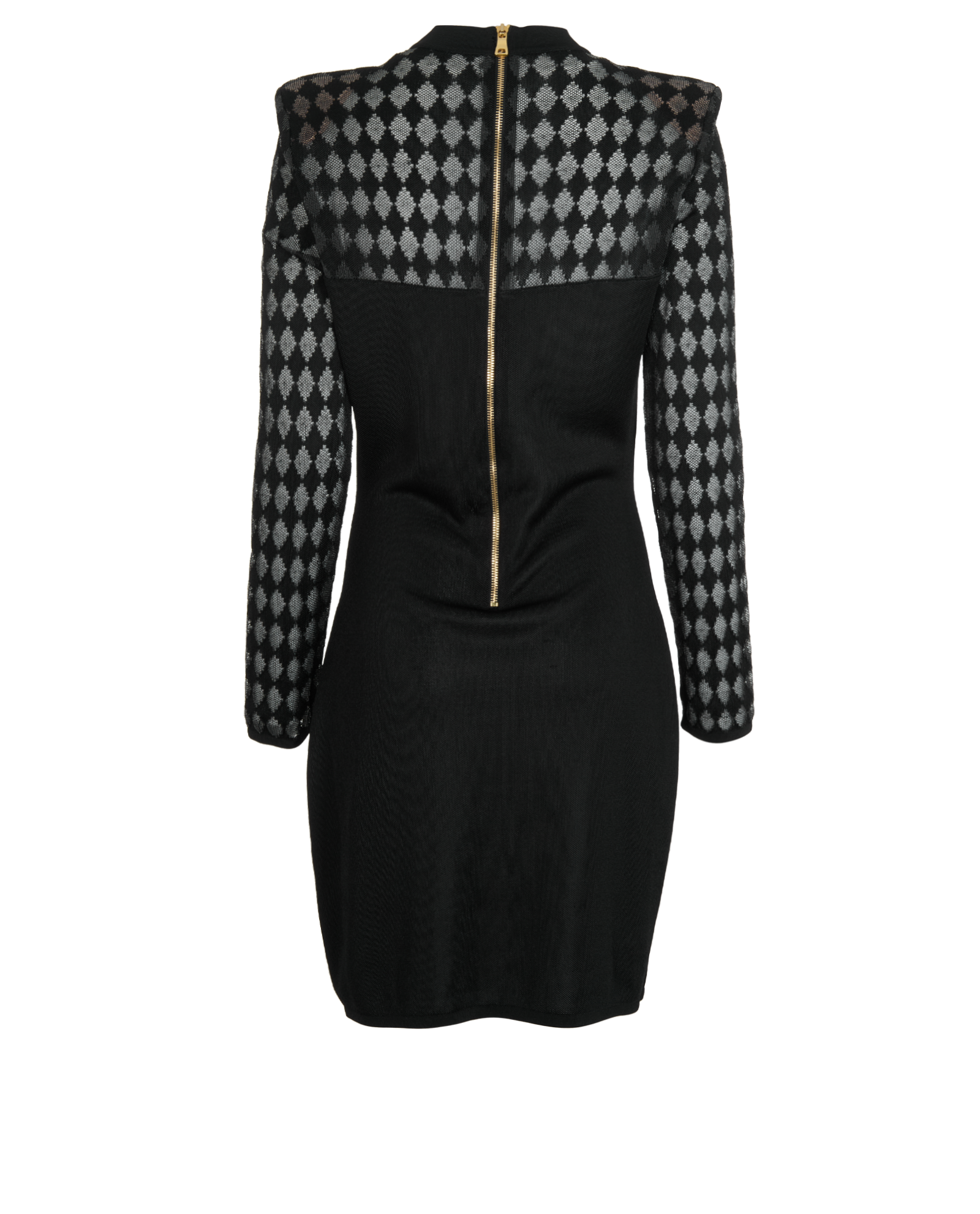 Balmain Mini Dress, &pound;220, Clothing, Black, Viscose, Back view