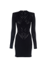 Balmain Stretchy Jacquard Dress, front view